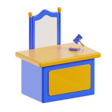 Judge Table  3D Icon