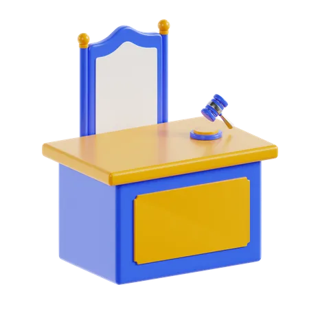 Judge Table  3D Icon