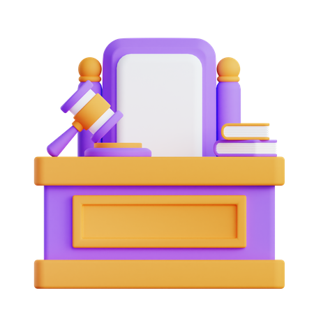 Judge Table  3D Icon