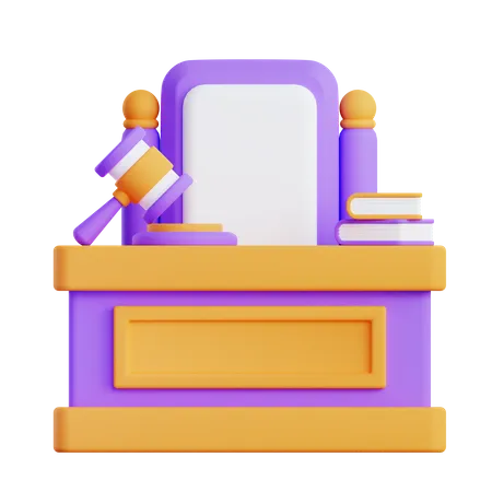 Judge Table  3D Icon