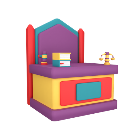 Judge Table  3D Icon