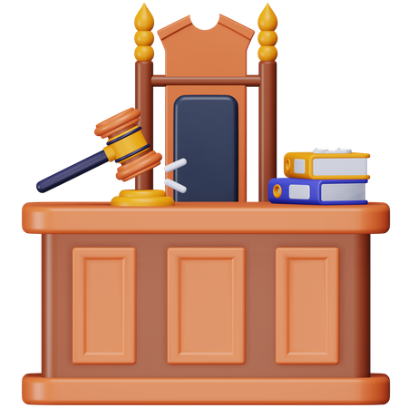 Judge Table  3D Icon