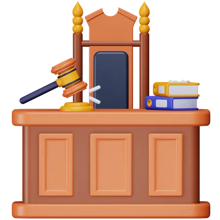 Judge Table  3D Icon