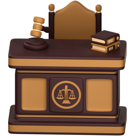 Judge Table  3D Icon