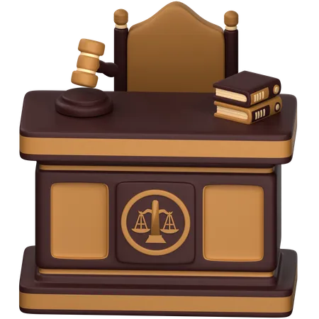 Judge Table  3D Icon