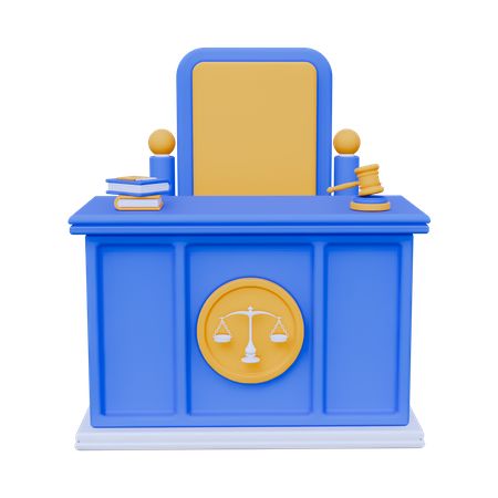 Judge Table  3D Icon