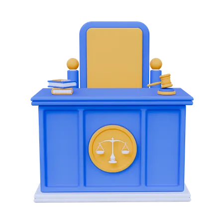 Judge Table  3D Icon