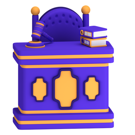 Judge Table  3D Icon