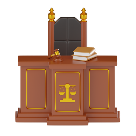 Judge table  3D Icon