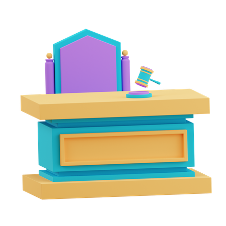 Judge Table  3D Icon