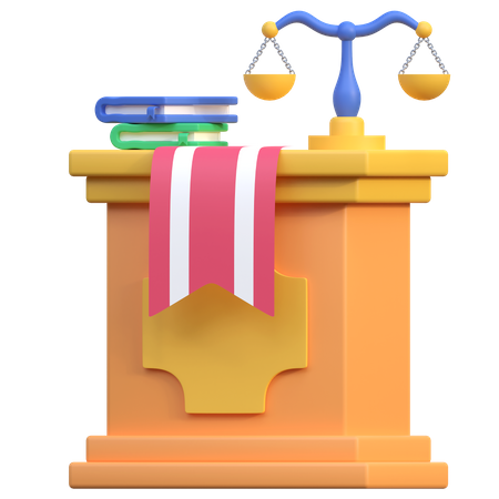 Judge Table  3D Icon