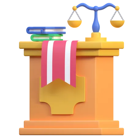 Judge Table  3D Icon