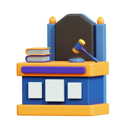 Judge Table  3D Icon