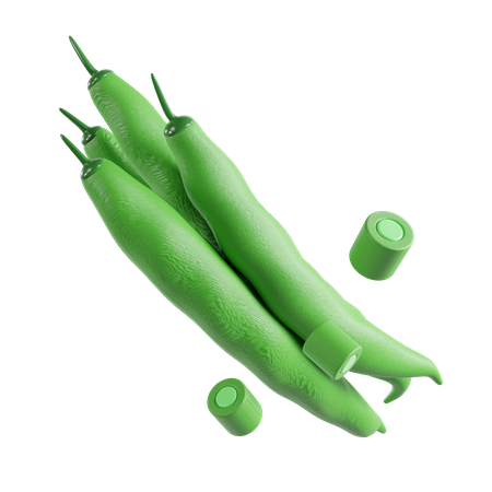 Judías verdes  3D Icon