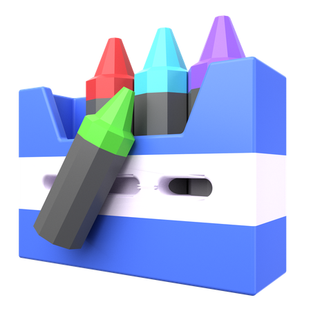 Juego de crayones  3D Icon