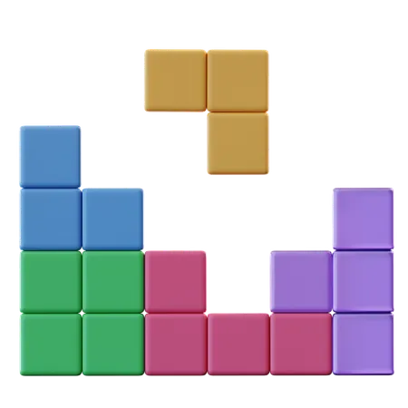 Juego de tetris  3D Icon