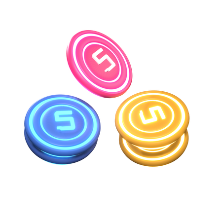 Moneda de juego  3D Icon