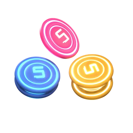 Moneda de juego  3D Icon