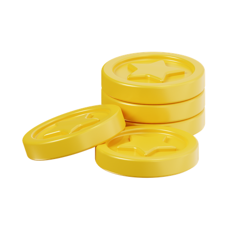 Monedas de juego  3D Icon