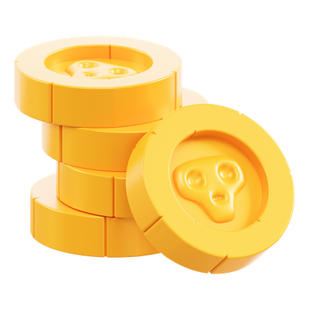 Monedas de juego  3D Icon