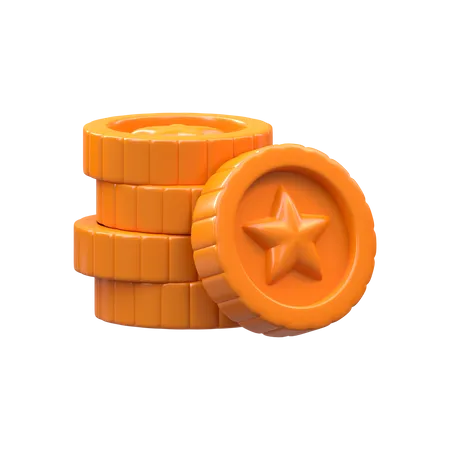 Monedas de juego  3D Icon