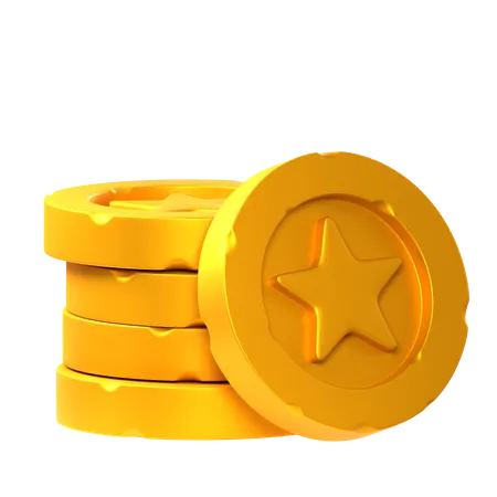 Monedas de juego  3D Icon