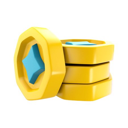 Monedas de juego  3D Icon