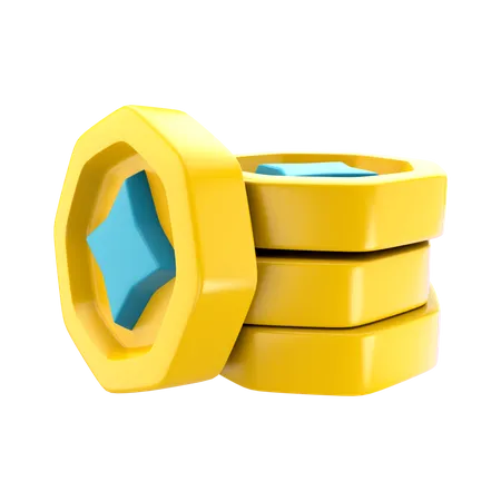 Monedas de juego  3D Icon