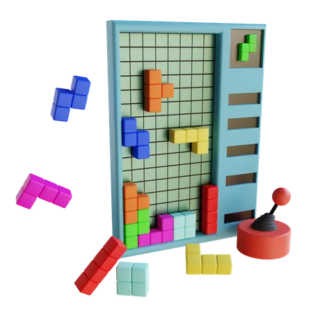 Juego de tetris  3D Icon