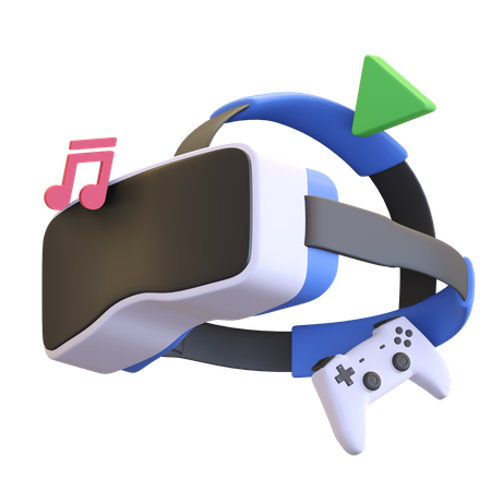 Juegos de realidad virtual  3D Illustration