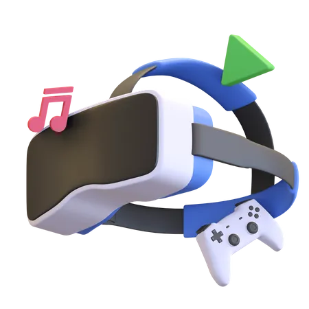 Juegos de realidad virtual  3D Illustration