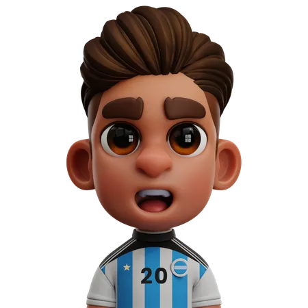 Jugador argentino  3D Icon