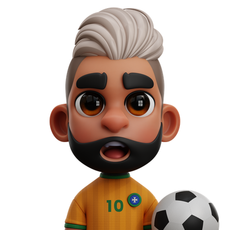 Jugador de Brasil  3D Icon