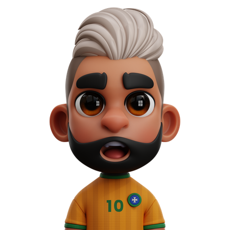 Jugador de Brasil  3D Icon