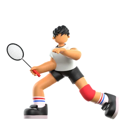 Jugador de badminton  3D Icon