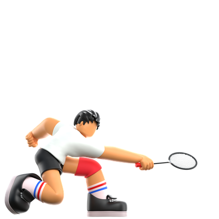 Jugador de badminton  3D Icon