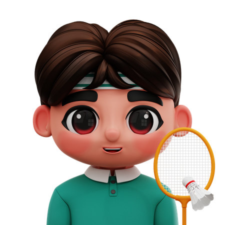 Jugador de badminton  3D Icon