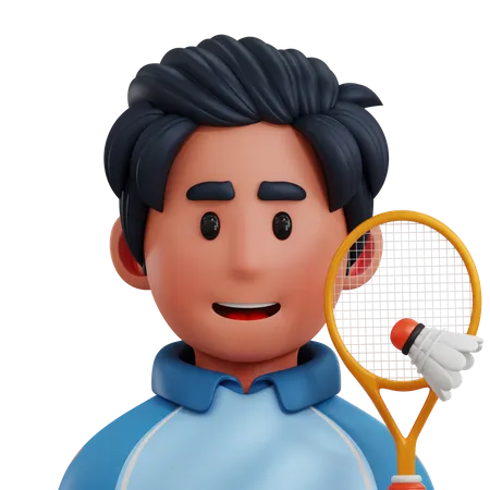 Jugador de badminton  3D Icon