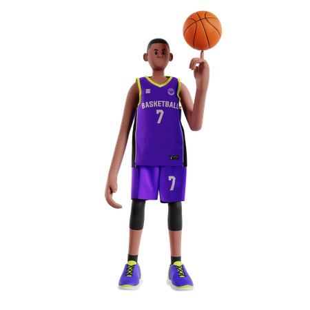 Jugador de baloncesto estilo libre  3D Illustration