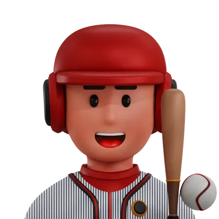 Jugador de baseball  3D Icon