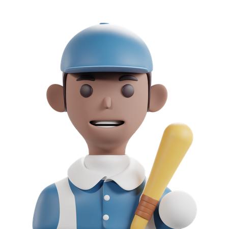 Jugador de béisbol masculino  3D Icon