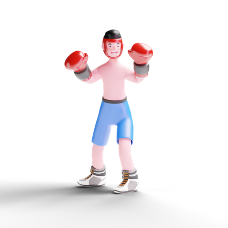Jugador de boxeo  3D Illustration