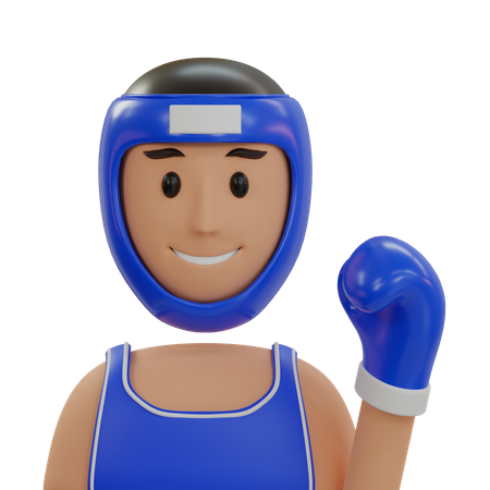 Jugador de boxeo  3D Icon
