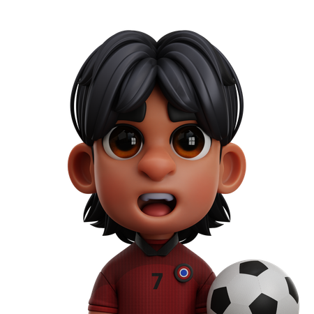 JUGADOR COREANO CON BALÓN  3D Icon