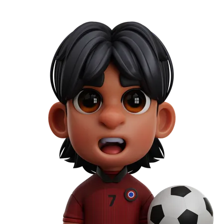 JUGADOR COREANO CON BALÓN  3D Icon