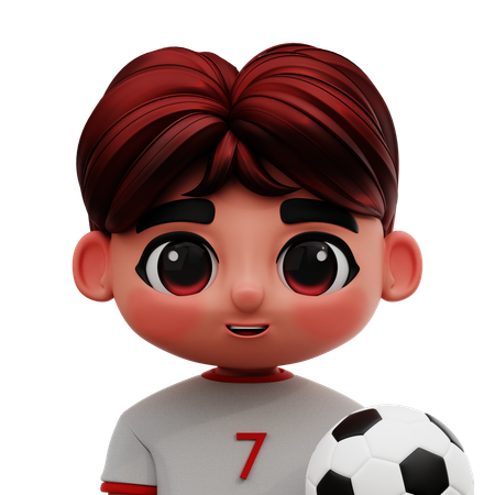 Jugador de fútbol  3D Icon