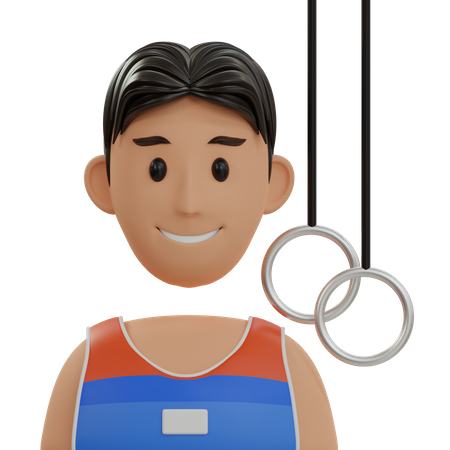 Jugador de gimnasia  3D Icon