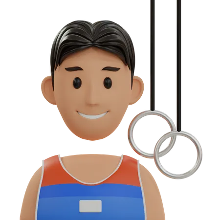 Jugador de gimnasia  3D Icon