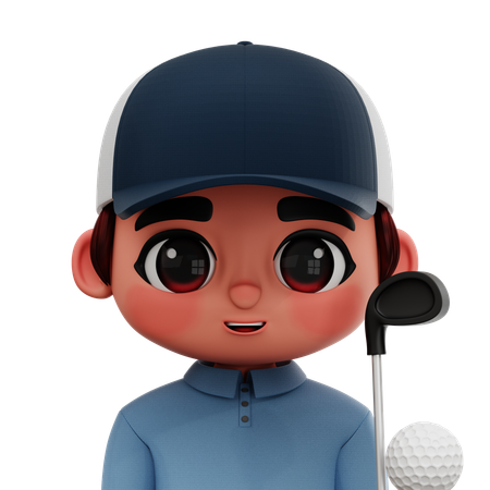 Jugador de golf  3D Icon