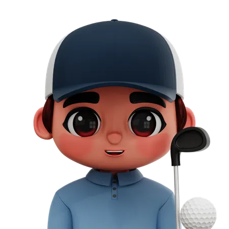 Jugador de golf  3D Icon